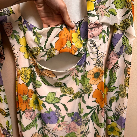 AFRM Kellen Mesh Floral Dress - Picture 9 of 9